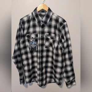 Dixxon Men's Medium The Crenshaw Black And White Flannel EUC Comes With Tag